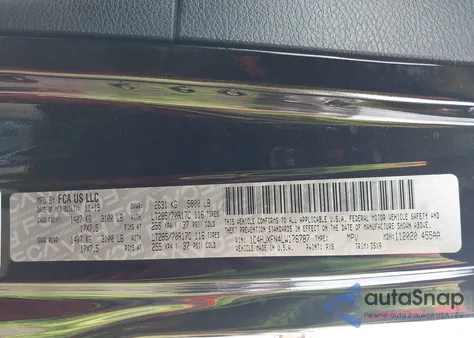 2020 Jeep Wrangler Unlimited Rubicon 4X4 z USA, uszkodzony, nr VIN 1C4HJXFN4LW176787